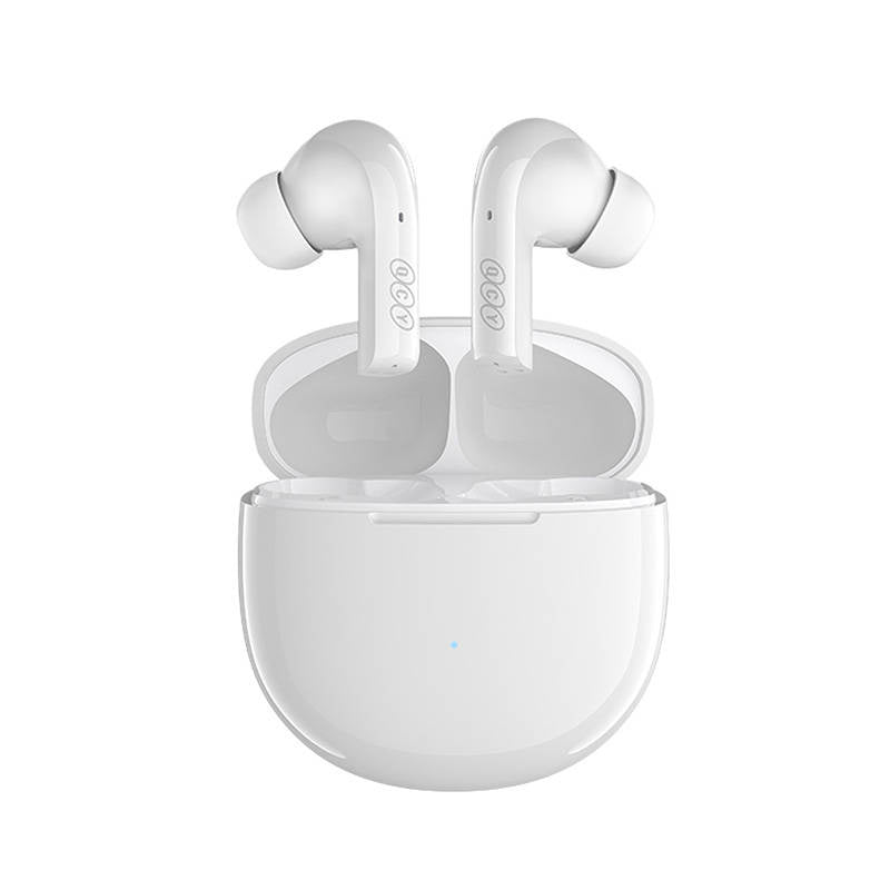 Earphones TWS QCY T18 (white), Słuchawki TWS QCY T18 (białe)
