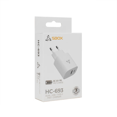 Sbox HC-693 USB Home Charger 20W QC White