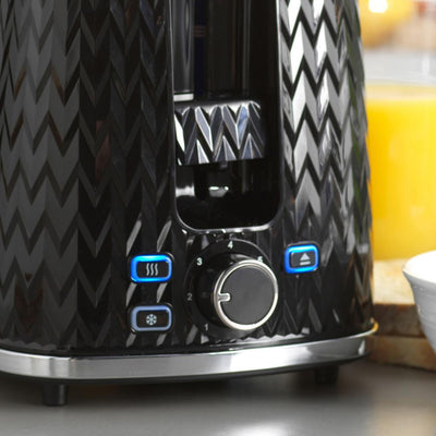 Petra PT3860BLKVDEEU10 Chevron 2 Slice toaster
