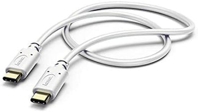 Hama 00183328 Charging/Data Cable, USB Type-C - USB Type-C 1.5m White