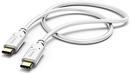 Hama 00183328 Charging/Data Cable, USB Type-C - USB Type-C 1.5m White