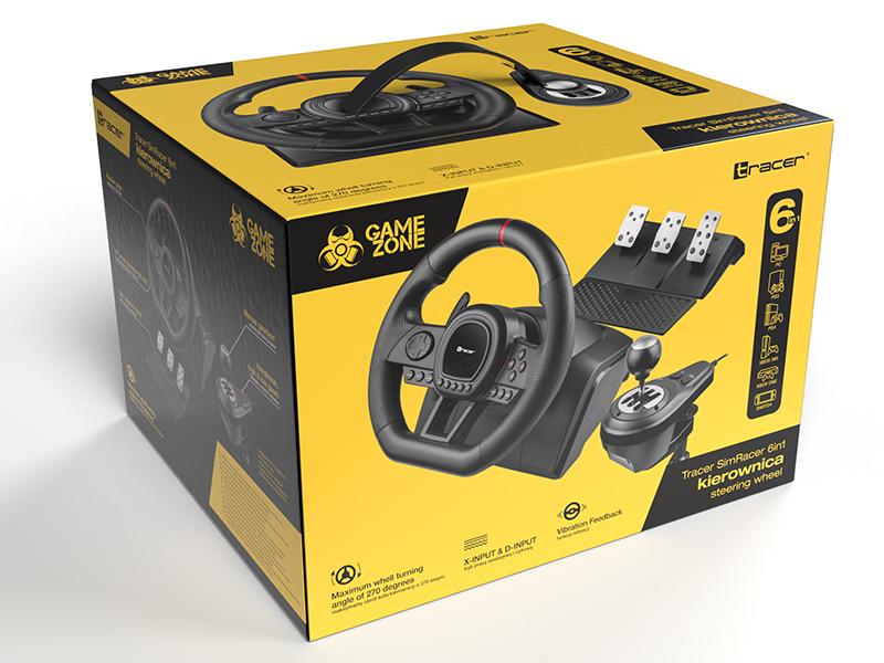 Tracer 47345 Steering Wheel SimRacer Manual Gearbox 6 in 1