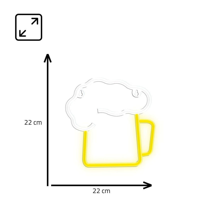 Manta SNL34YET Style Neon Lights Beer yellow/white