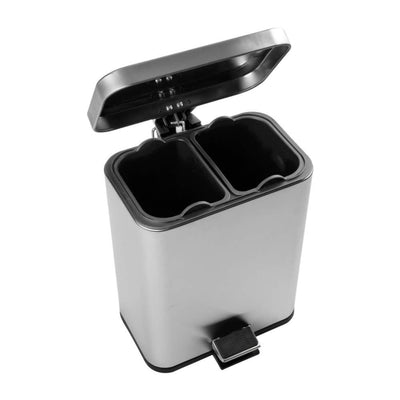 Beldray LA035235SSFEU7 5-Litre Dual Compartment Bin – Stainless Steel