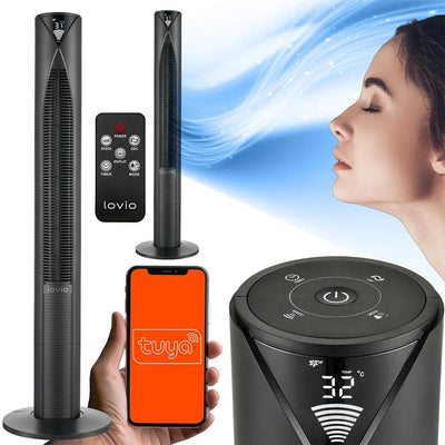 Lovio LVTF202Y24C-BK Tower Fan AirWave PRO Black