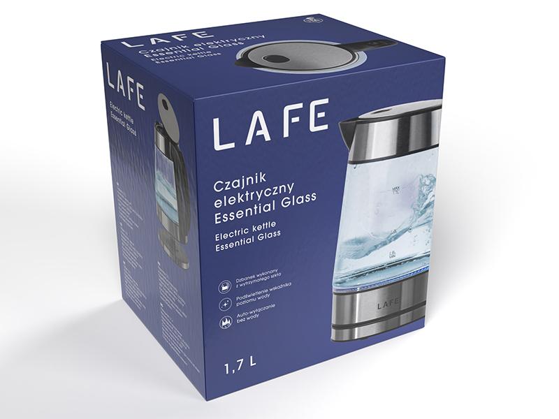 Lafe 47618 Electric Kettle Essential Glass 1.7L