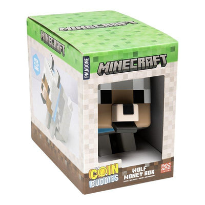 Paladone Minecraft Wolf Shaped Money Box