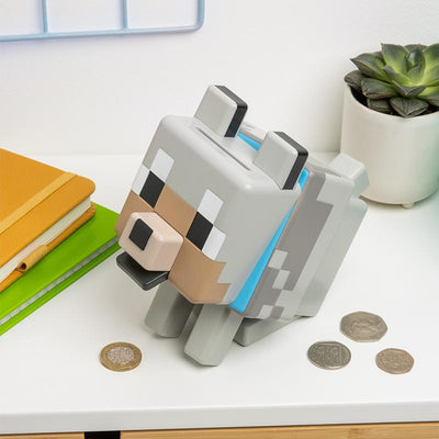 Paladone Minecraft Wolf Shaped Money Box
