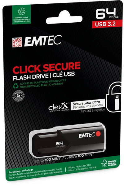 Emtec USB3.2 Click Secure B120 64GB