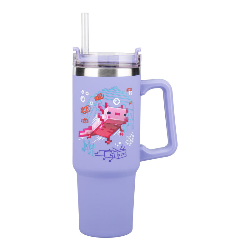 Paladone Minecraft Purple 900 ml Insulated Cup with Straw
