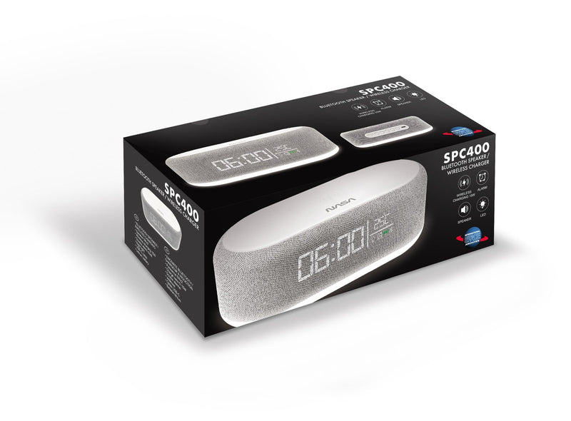 NASA SPC400  Bluetooth Speaker/ Alarm Clock/ Wireless Charger