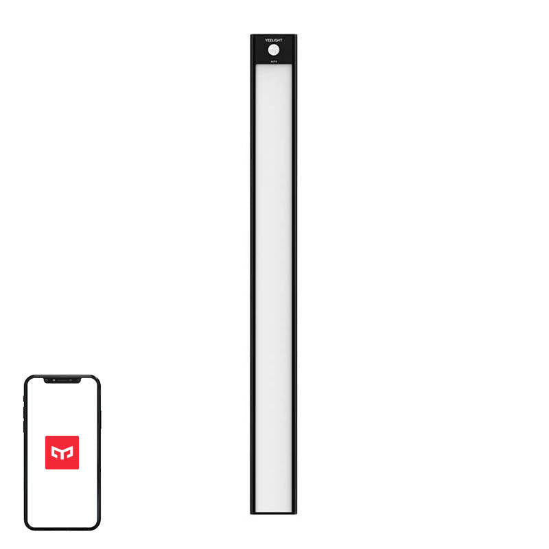 Yeelight Closet Sensor Light 40cm - black 4000 K, Lampka do szafy z czujnikiem ruchu Yeelight Closet Light 40cm (Czarna) 4000K