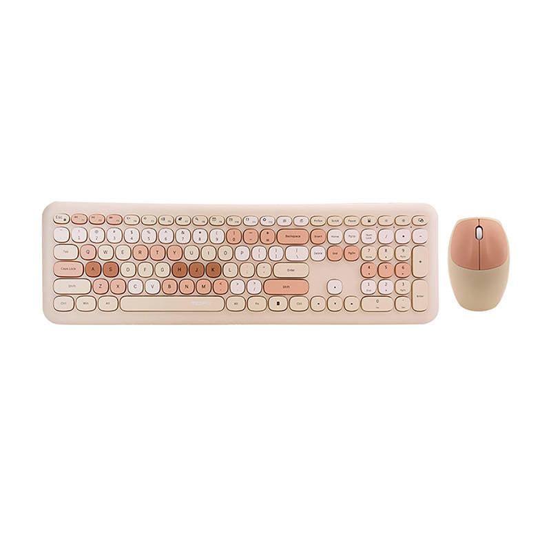 Wireless keyboard + mouse set MOFII 666 2.4G (beige), Bezprzewodowy zestaw klawiatura + myszka MOFII 666 2.4G (beżowy)