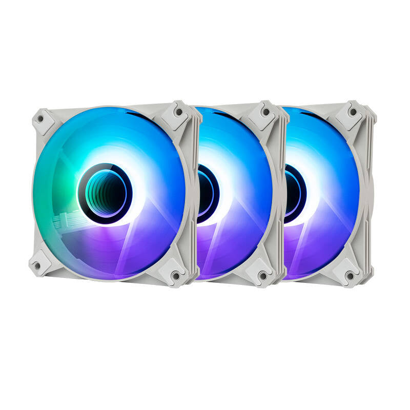 Computer fan set ARGB Darkflash INF8 3in1 120x120 (white), Zestaw wentylatorów ARGB do komputera Darkflash INF8 3w1 120x120 (biały)