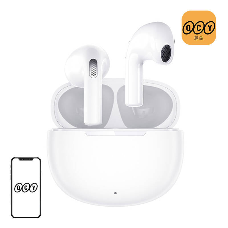 Earphones TWS QCY T20 (white), Słuchawki TWS QCY T20 (białe)