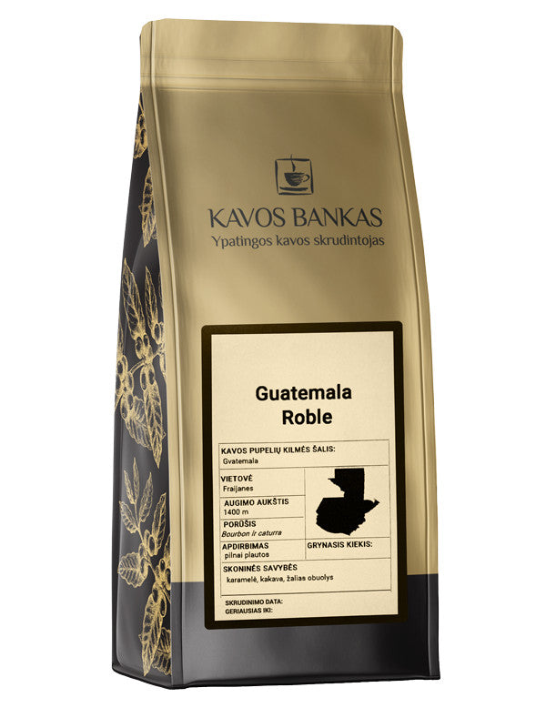 Kavos Bankas Guatemala Roble Kavos pupelės 1000 g