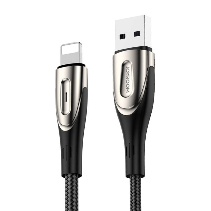 USB Cable for Lightning Joyroom Sharp S-M411 2.4A, 3m (Black), Kabel USB do Lightning Joyroom Sharp S-M411 2.4A, 3m (czarny)