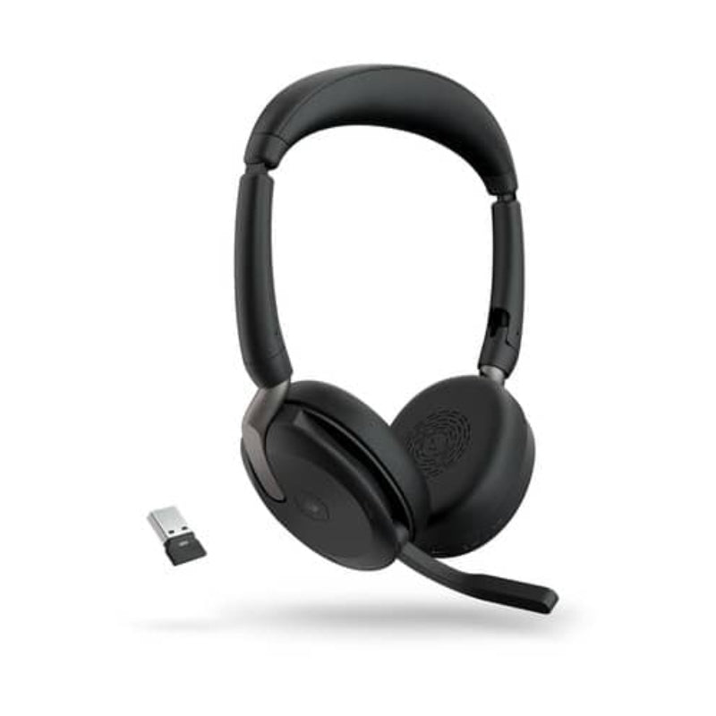 Jabra Evolve2 65 Flex MS Stereo Wireless Headset, Bluetooth, USB-A, Black