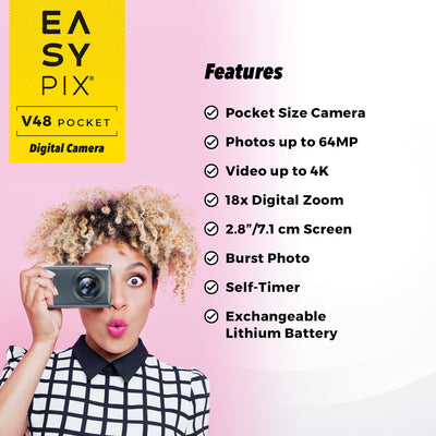 Easypix V48 Карманный, антрацитовый