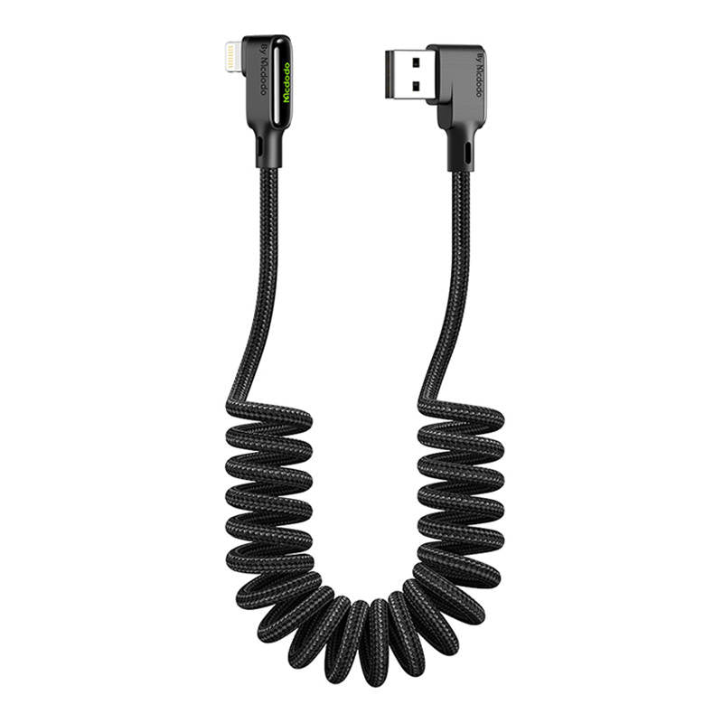 USB to Lightning cable, Mcdodo CA-7300, angled, 1.8m (black), Kabel USB do Lightning, Mcdodo CA-7300, kątowy, 1.8m (czarny)
