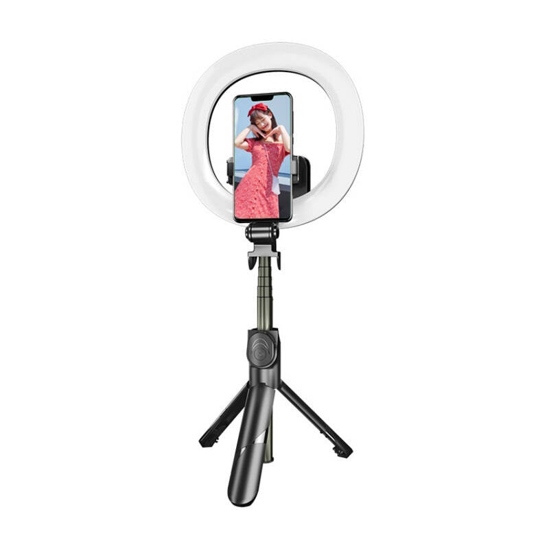 Selfie stick/ tripod Puluz with LED light ring, Selfie stick/statyw Puluz z lampą pierścieniową LED
