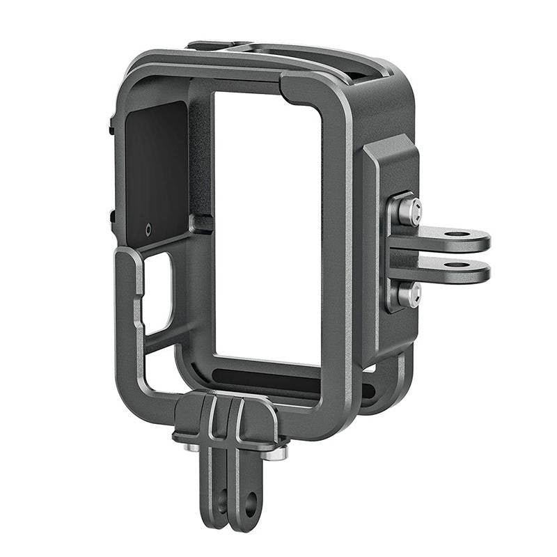 TELESIN Aluminum cage for GoPro Hero 12/11/10/9 +vertical adapter, Aluminiowa obudowa zabezpieczająca Telesin do GoPro Hero 12 / 11 / 10 / 9 z uchwytem pionowym