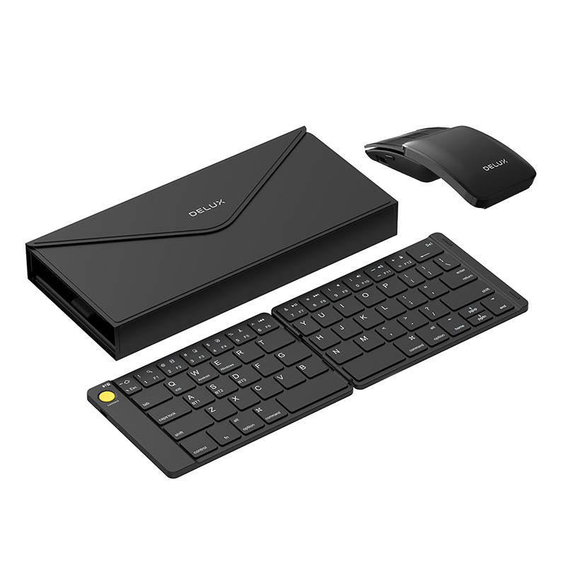 Set Wireless foldable Keyboard Delux KF10 and mouse MF10PR, Zestaw składana klawiatura bezprzewodowa Delux KF10 i mysz MF10PR
