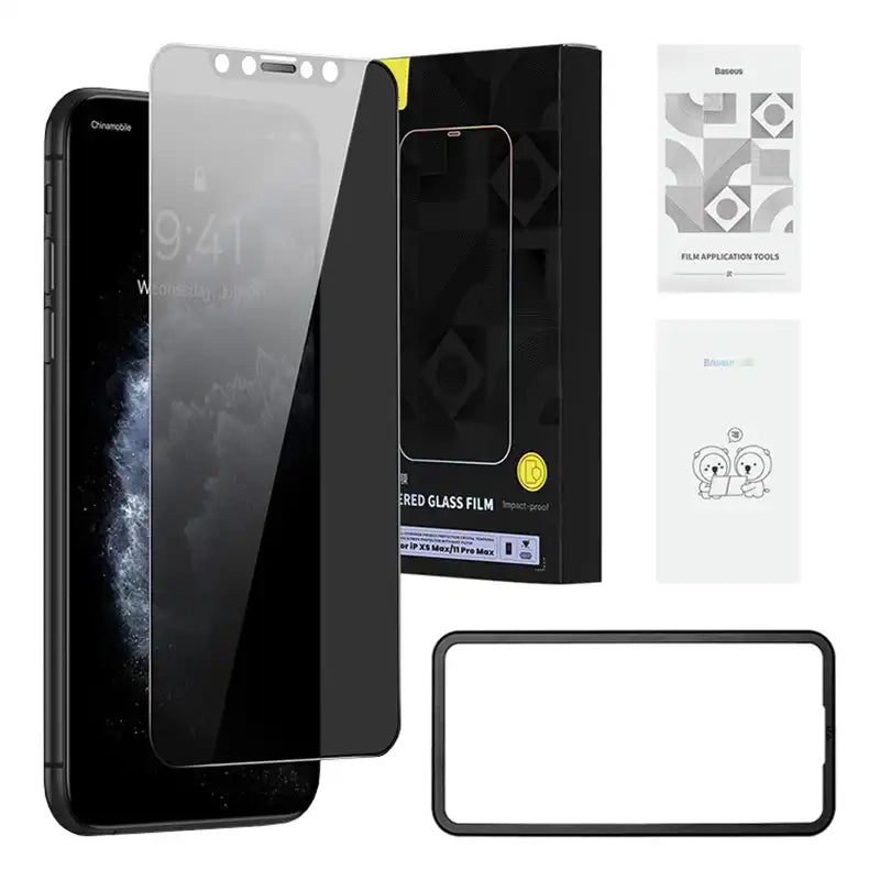 Tempered glass 0.3mm Baseus for iPhone  XS Max/11 Pro Max, Szkło hartowane z filtrem prywatyzującym 0.3mm Baseus do iPhone XS Max/11 Pro Max