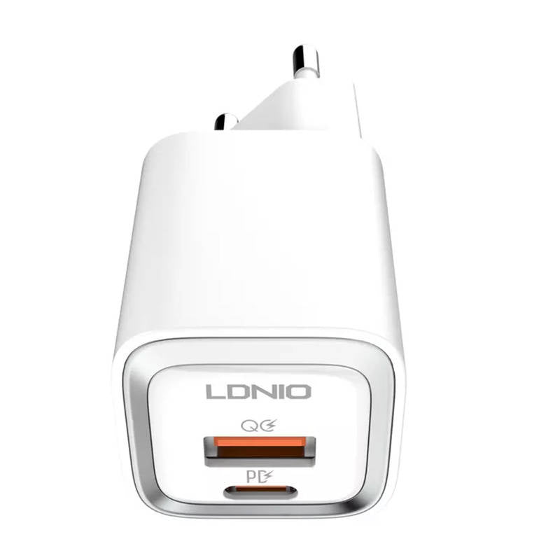 Wall charger LDNIO A2318M USB, USB-C + USB-C - Lightning Cable, Ładowarka sieciowa LDNIO A2318M USB, USB-C + Kabel USB-C - Lightning