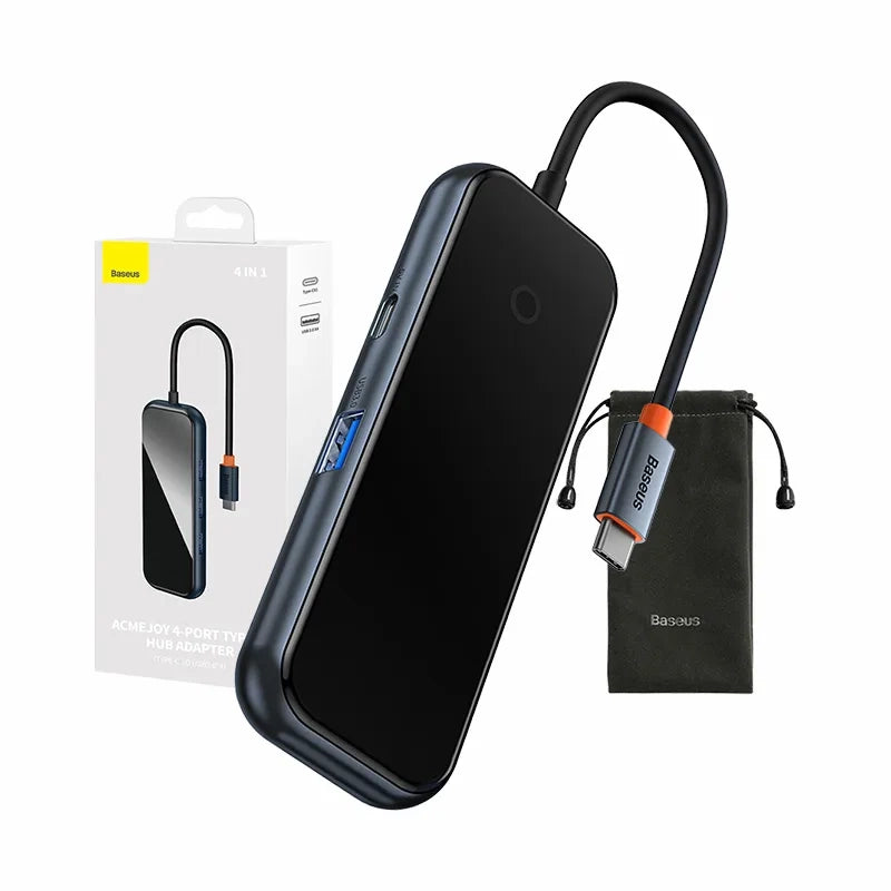Adapter 4w1 Baseus Hub USB-C na 4xUSB 3.0 (Dark Grey), Adapter 4w1 Baseus Hub USB-C na 4xUSB 3.0 (ciemny szary)