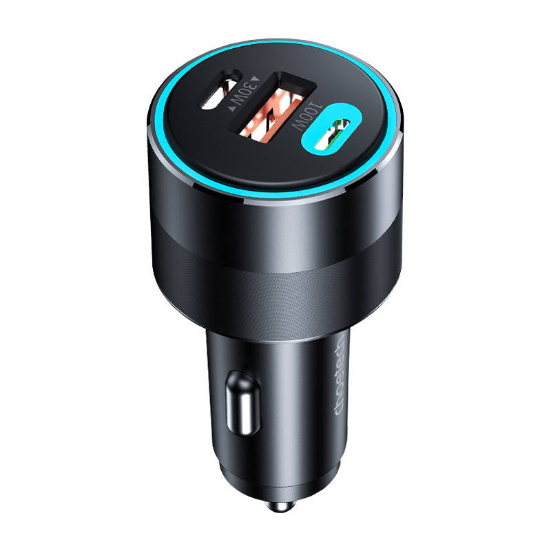 Choetech TC0011 car charger 130W 2x USB C 1x USB A (black), Ładowarka samochodowa Choetech TC0011 130W 2x USB C 1x USB A (czarna)