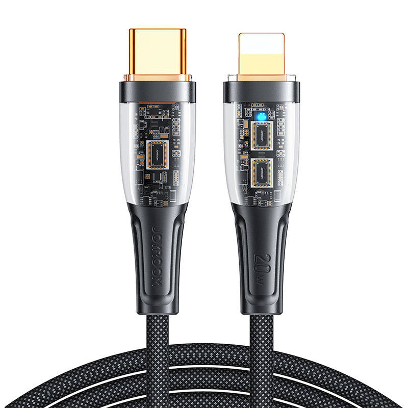 Joyroom S-C Lightning 20W 1.2m USB to USB-C Lightning cable S-CL020A3 (black), Kabel do USB-C Lightning 20W 1.2m Joyroom S-CL020A3 (czarny)
