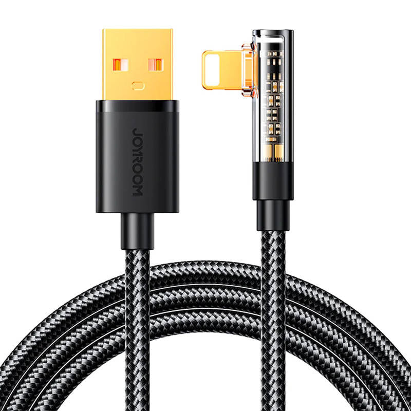 Angle Cable to USB-A / Lightning / 1.2m Joyroom S-UL012A6 (black), Kabel do USB-A / Lightning / Angle / 1.2m Joyroom S-UL012A6 (czarny)