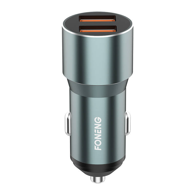 Car charger Foneng C19 36W (silver), Ładowarka samochodowa Foneng C19 36W (srebrny)