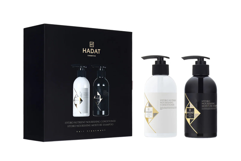 Hadat cosmetics Gift box Hydro Nourishing Moisture Shampoo and Nutrient Nourishing conditioner – dovanų dėžutė šampūnas bei kondicionierius, 250 ml