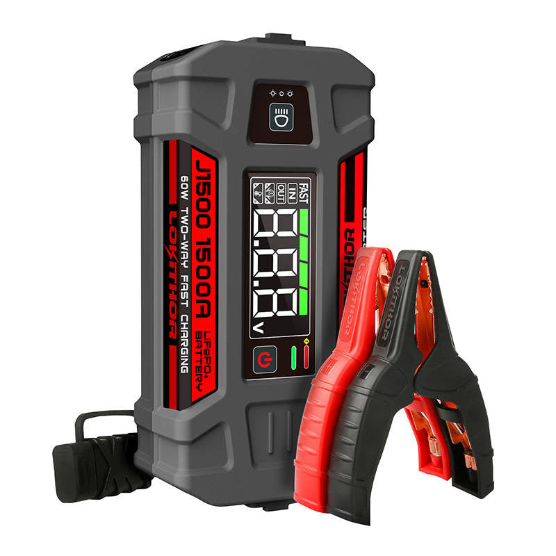 Lokithor J1500 Jump Starter / Booster 1000A + Powerbank 12000mAh + Flashlight 3-in-1 Device working in -20°C, Urządzenie 3 w 1: Jump Starter / Rozrusznik / Booster 1000A + Powerbank 12000mAh + Latarka Lokithor J1500, pracuje w -20°C