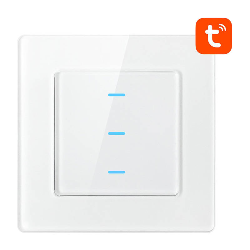 Smart Light Switch WiFi Avatto N-TS10-W3 3 Way TUYA (white), Dotykowy Włącznik Światła WiFi Avatto N-TS10-W3 Potrójny TUYA (biały)