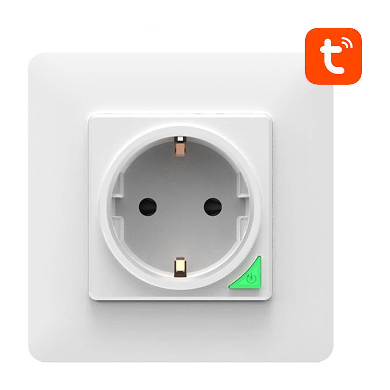 Smart WiFi Wall Socket Avatto N-WOT10-EU-W TUYA (white), Inteligentne gniazdo ścienne WiFi Avatto N-WOT10-EU-W TUYA (białe)