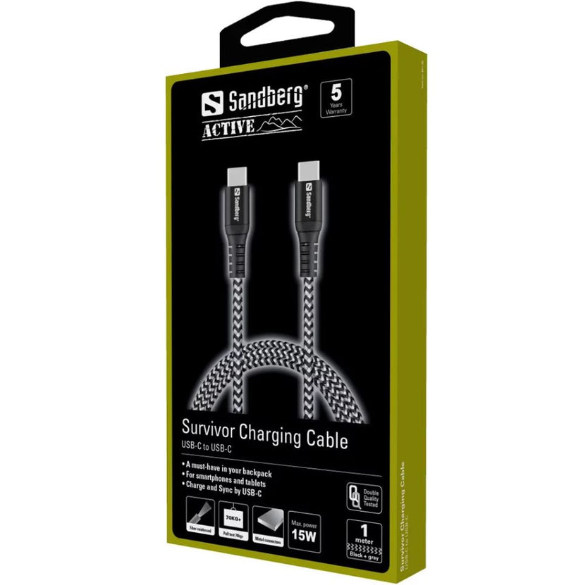 Sandberg 441-38 Survivor USB-C to USB-C Cable, 1M