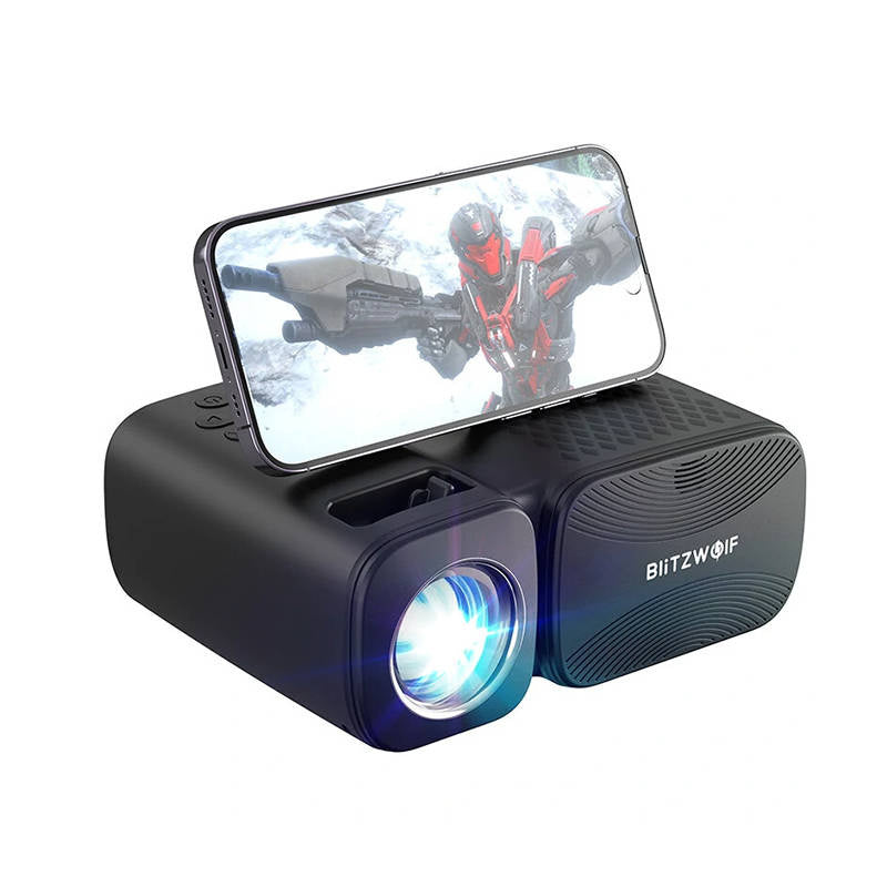 BlitzWolf BW-V3 Mini LED beamer / projector, Wi-Fi + Bluetooth (black), Rzutnik / Projektor LED BlitzWolf BW-V3 Mini, Wi-Fi + Bluetooth (czarny)