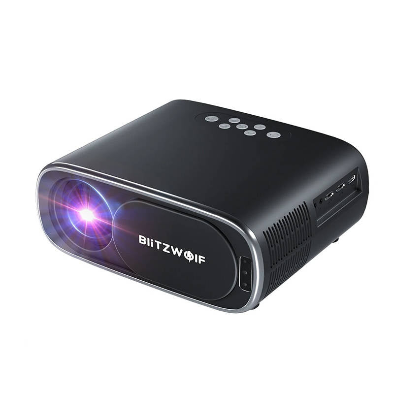 BlitzWolf BW-V4 1080p LED beamer / projector, Wi-Fi + Bluetooth (black), Rzutnik / Projektor LED BlitzWolf BW-V4 1080p, Wi-Fi + Bluetooth (czarny)