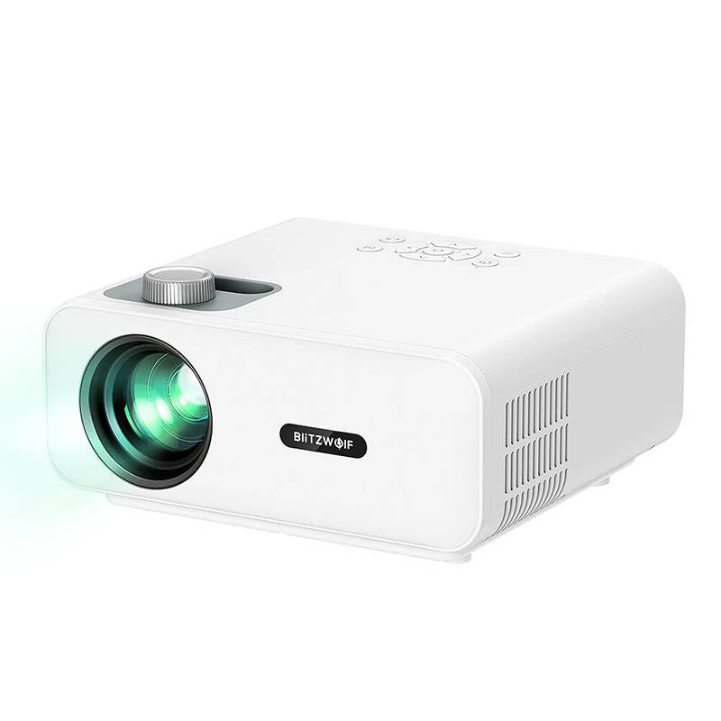 LED projector BlitzWolf BW-V5 1080p, HDMI, USB, AV (white), Rzutnik / Projektor LED BlitzWolf BW-V5 1080p, HDMI, USB, AV (biały)