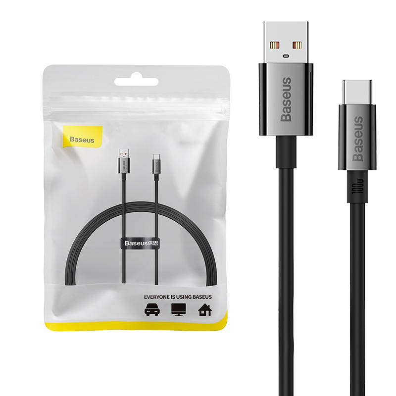 Cable USB do USB-C Baseus Superior100W 1m (black), Kabel USB do USB-C Baseus Superior 100W 1m (czarny)