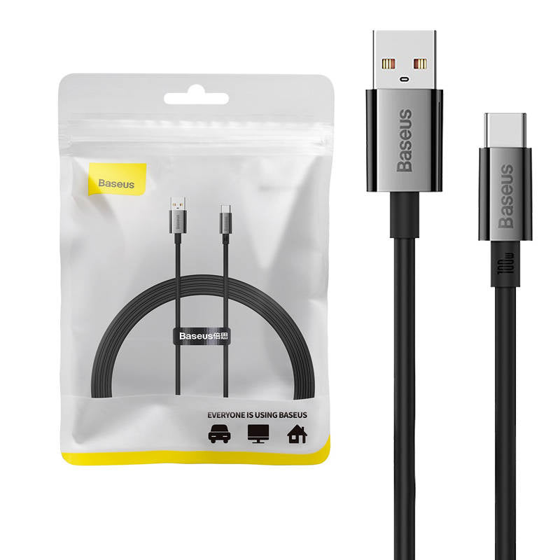 Cable USB do USB-C Baseus Superior 100W 1,5m (black), Kabel USB do USB-C Baseus Superior 100W 1,5m (czarny)
