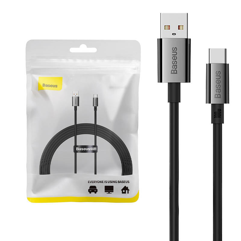 Cable USB do USB-C Baseus Superior 100W 2m (black), Kabel USB do USB-C Baseus Superior 100W 2m (czarny)