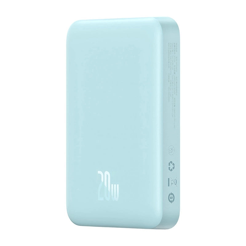 Powerbank Baseus Magnetic Mini 10000mAh, USB-C  20W MagSafe (blue), Powerbank magnetyczny Baseus Magnetic Mini 10000mAh, USB-C 20W MagSafe (niebieski)