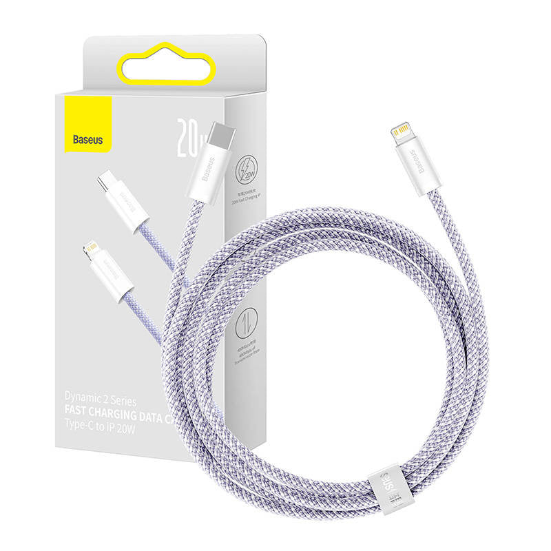 USB-C to Lightning cable Baseus Dynamic 2 Series 20W 2m (purple), Kabel USB-C do Lightning Baseus Dynamic 2 Series 20W 2m (fioletowy)