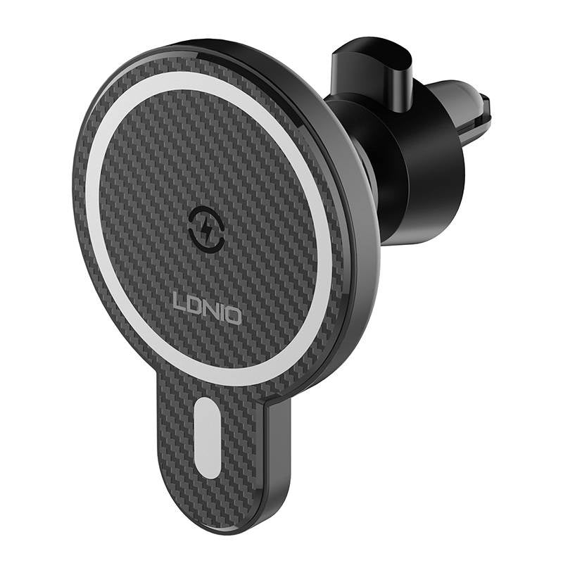 LDNIO Car Mount ,MA20 with inductive charger 15W (Black), Samochodowy uchwyt MA20 LDNIO z ładowarką indukcyjną 15W,  (czarny)