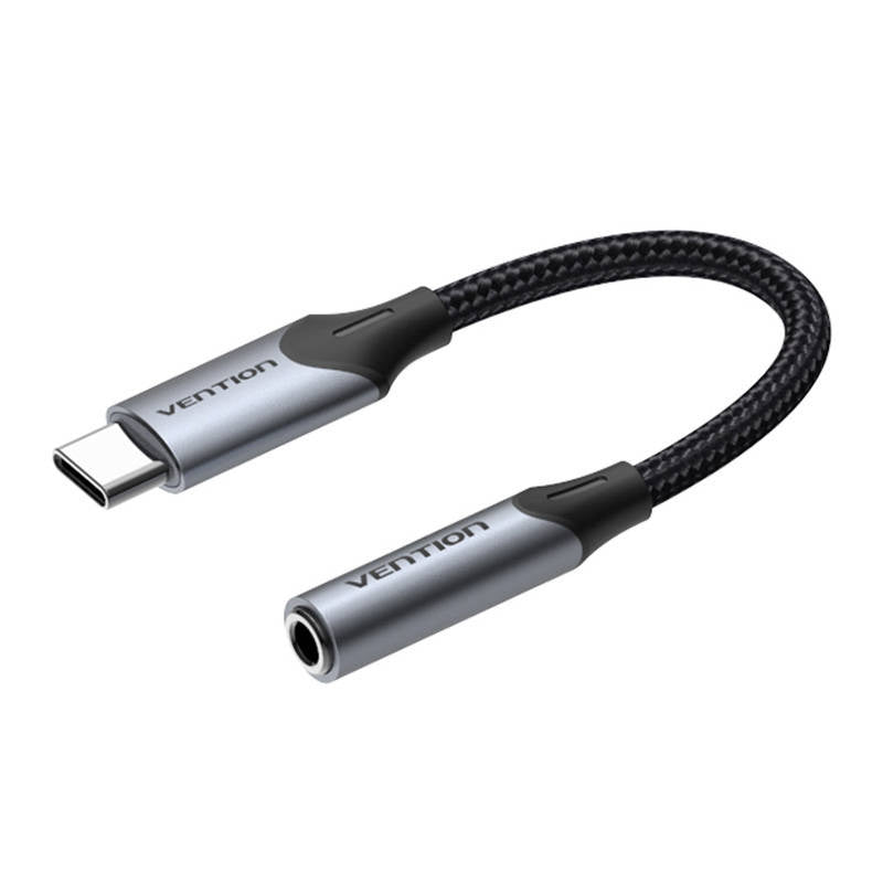 Adapter audio USB-C male to 3.5MM jack female Vention BGJHA 0.1m, Adapter audio USB-C męski do 3.5MM jack żeński Vention BGJHA 0.1m