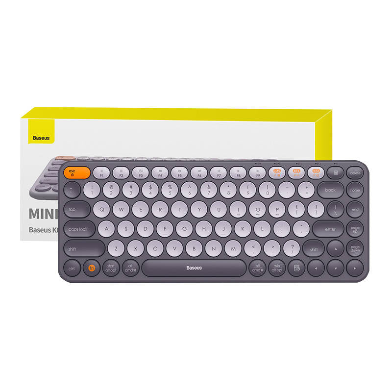 Baseus K01A Wireless Tri-Mode Keyboard Frosted Gray, bezprzewodowa klawiatura Baseus K01A (szary)